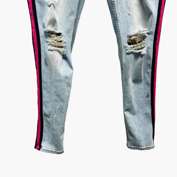 SERENEDE Jeans Pants Sacred Plasma‎ Spray Paint Distressed Mens Size 40 - Picture 6 of 11
